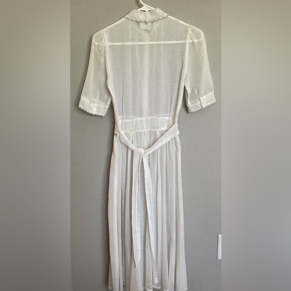 Vintage Gunne Sax by Jessica McClintock sheer white dress (below knee) - Picture 3 of 6